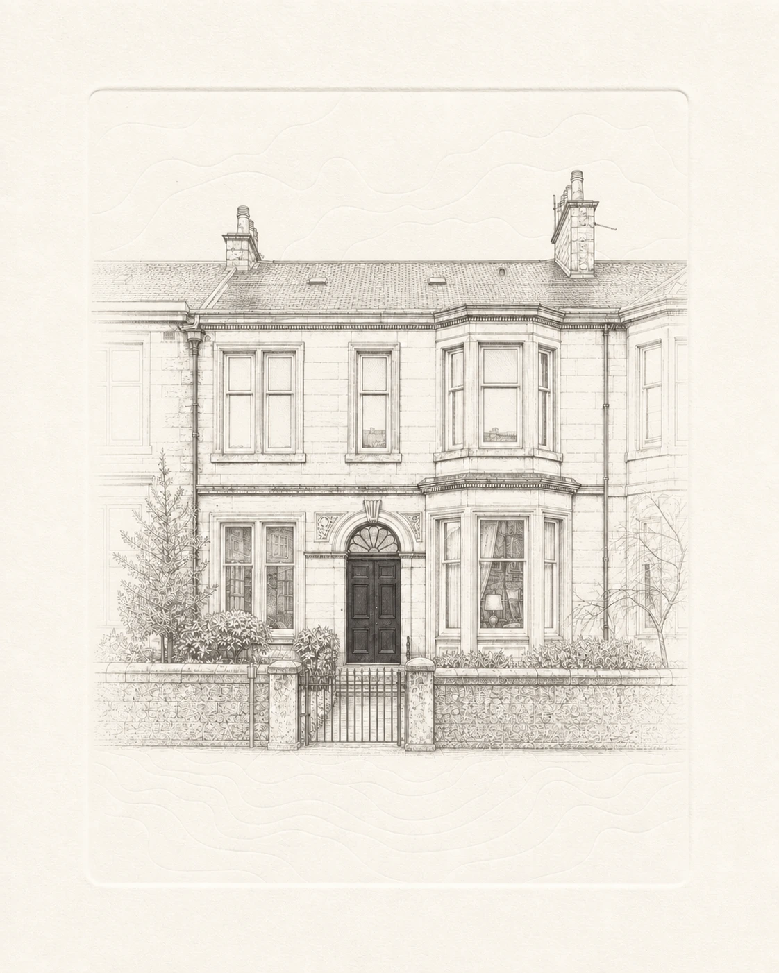 Lineage personalised house portrait example